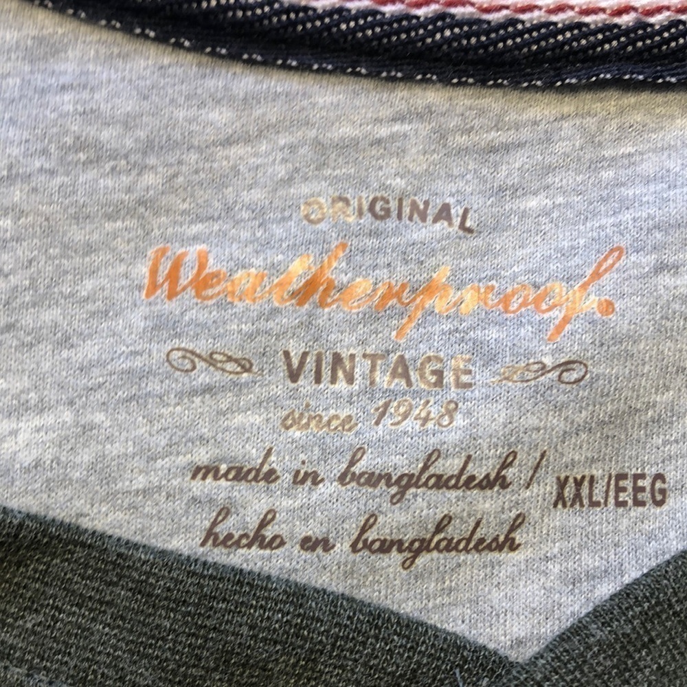 NWT Weatherproof Vintage Henley XXL Soft Pit to Pit ~ 25 1/4" Cotton Blend Soft - Picture 2 of 14
